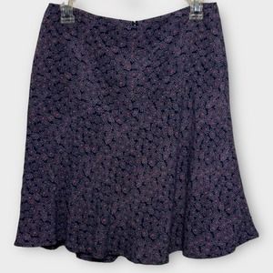 Boden Women's Navy Floral Spray Skater A-Line Flared Mini Skirt Size 6